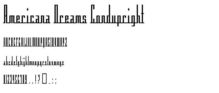 Americana Dreams CondUpright font